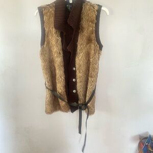 Fur vest! Never worn! $5! Medium